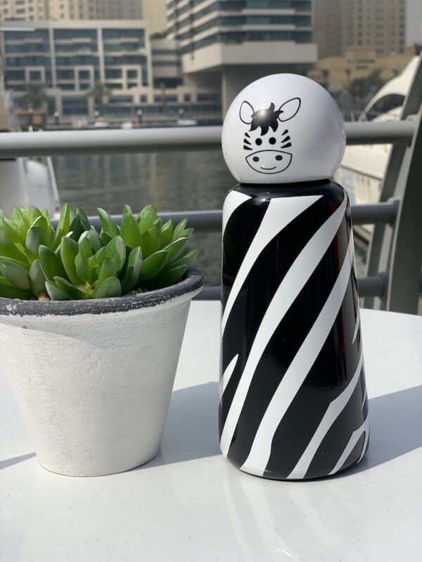 LUND Skittle Mini BPA mentes acél kulacs 300ML ZEBRA - Image 3