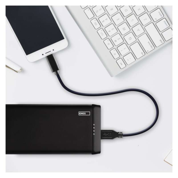 Emos powerbank 10.000mAh +Duo micro /type-C kábel, fekete - Image 6