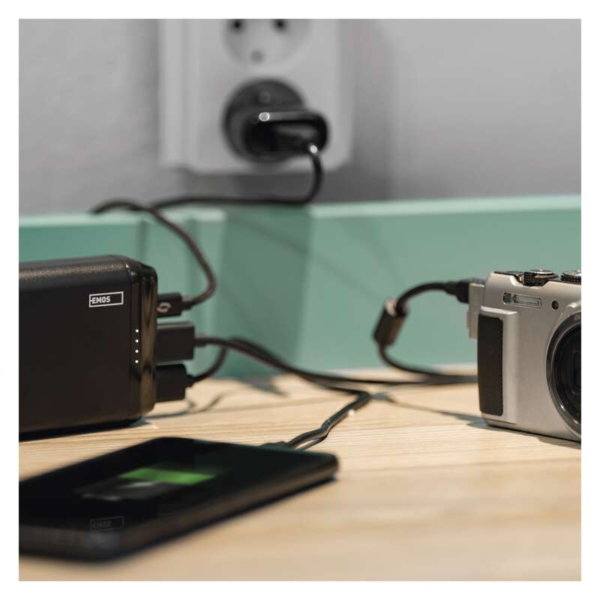EMOS Powerbank 20.000 mAh, 10 W, fekete, Li-Po 3,7 V +Type-C kábel - Image 6