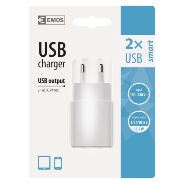 EMOS Univerzális USB töltő SMART 3.1A (18W) - Image 3