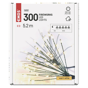 LED fényfüzér – fürtök, nano, 5,2 m, beltéri, meleg fehér, időzítő - Image 6