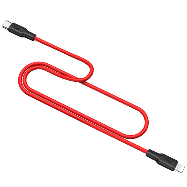 Hoco. X21 Plus Szilikon Gyorstöltő Adatkábel USB C - Lighting típusú csatlakozóval - Image 5