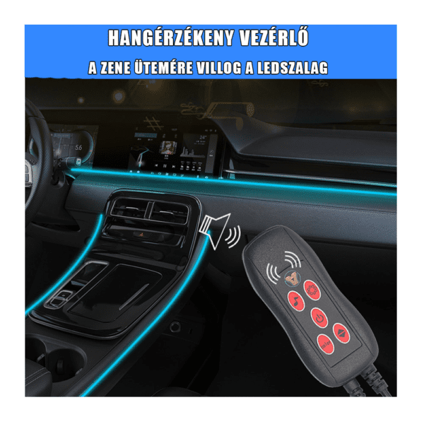 Műszerfal ledszalag szett RGB 3 méter - Image 3