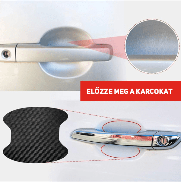 Kilincs védőfólia karbon fekete 4 db - Image 5