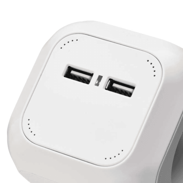 Emos Hosszabbító/elosztó (kocka) 1,9 m / 4 aljzat / fehér / PVC / USB / 1,5 mm2 - Image 4