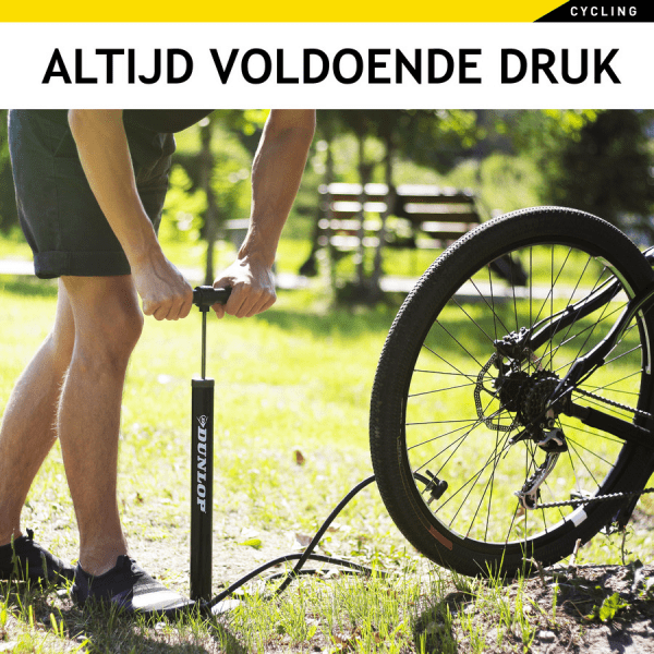 Dunlop álló kerékpár pumpa, 67,5 cm, max 12 bar, 100cm tömlő, Presta- Dunlop és Schrader - Image 3