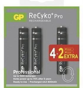 GP +Pro 1500xújra elem HR3-AAA 800mAh 4+2/bl