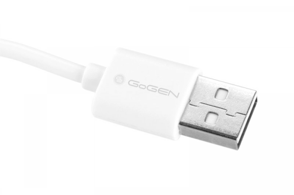 GoGen MicroUSB / USB-A 2.0 Töltő és adatkábel, fehér szín, 0,9m - Image 3