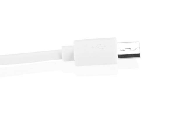 GoGen MicroUSB / USB-A 2.0 Töltő és adatkábel, fehér szín, 0,9m - Image 2