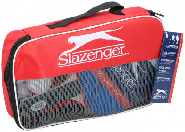 Slazenger asztalitenisz szett hordtáskában. 4 fa ütő, 2 labda, háló + hordozó táska - Image 6