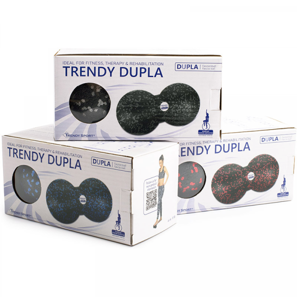 Masszírozó labda Trendy Dupla kemény fekete-piros - Image 3