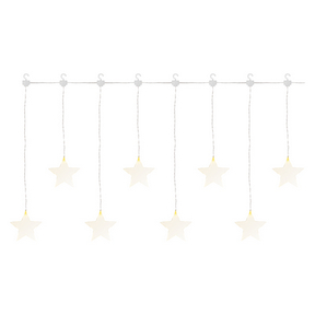 LED karácsonyi fényfüggöny – csillagok, 45x84 cm, kültéri és beltéri, meleg fehér - Image 5