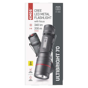 EMOS ULTIBRIGHT 70 CREE LED fém zseblámpa, 340lm, IP65
