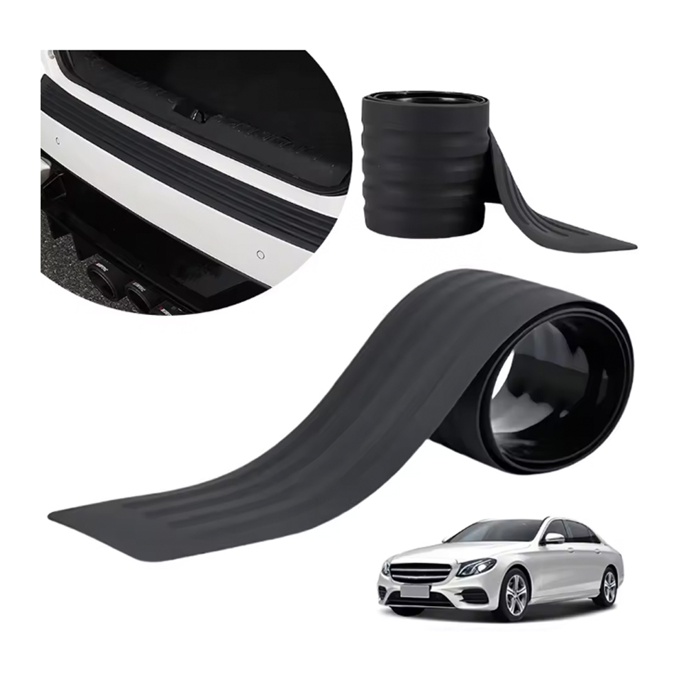 Gumis védő csík – lökhárító és csomagtérajtó védelmére, fekete PVC, 90 cm