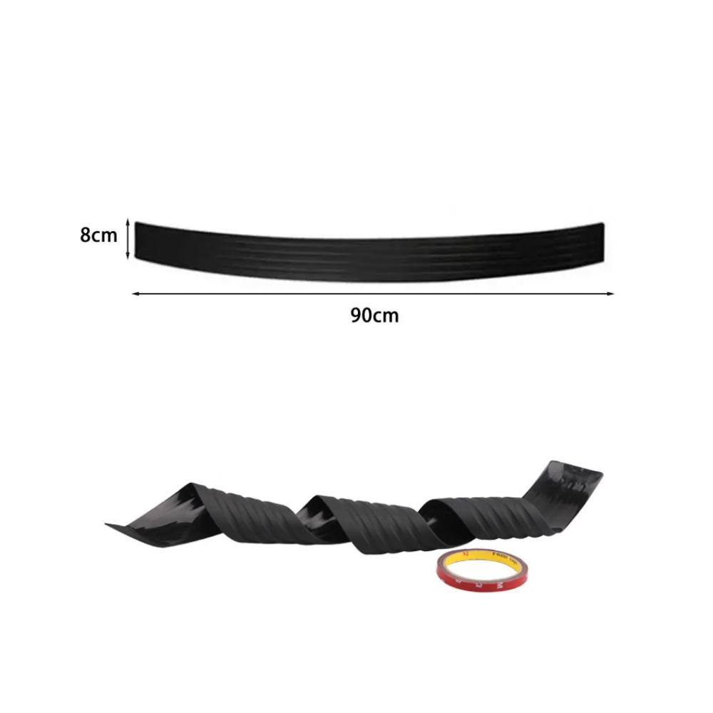 Gumis védő csík – lökhárító és csomagtérajtó védelmére, fekete PVC, 90 cm - Image 2