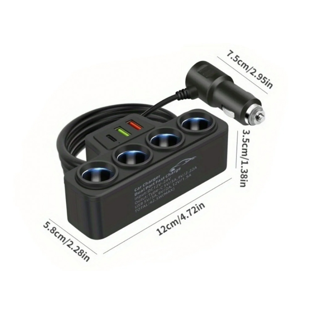 Szivargyujtó elosztó és töltő 4port - Image 3