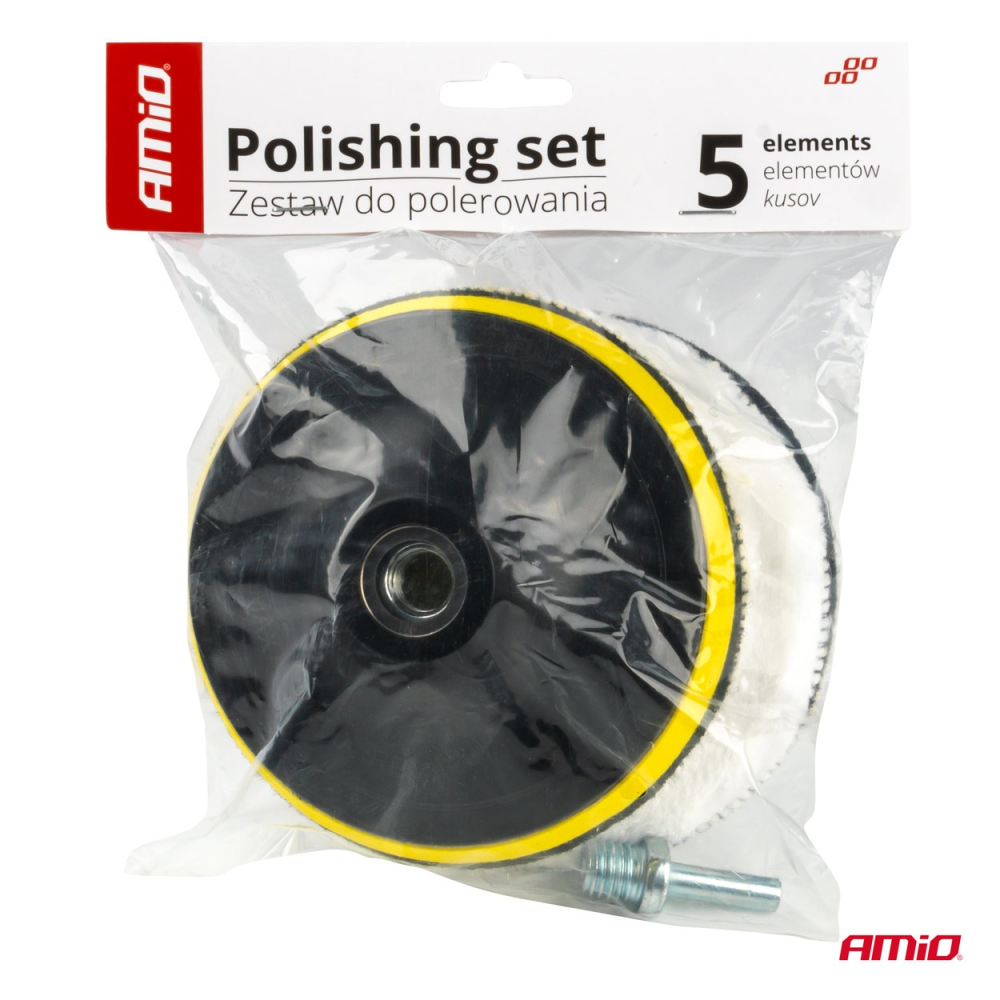 Polírozó szett fúróba fogható gyapjú korong 4 darabos 125mm - Image 3